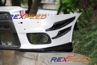 Rexpeed V-Style Carbon Fiber Canards (Mitsubishi Evo X) - Modern Automotive Performance
