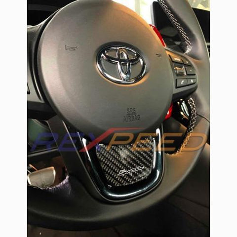 Rexpeed Carbon Steering Wheel Badge | 2020-2021 Toyota Supra (TS02A)