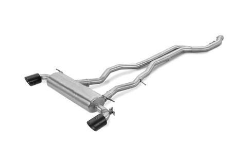Rexpeed Stainless Steel Front + Mid Pipe / Muffler / Dry Carbon Tips | 2020-2026 Toyota Supra (TS17)