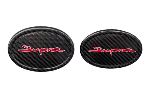 Rexpeed Dry Carbon Emblem Cover | 2020-2026 Toyota Supra (TS34)