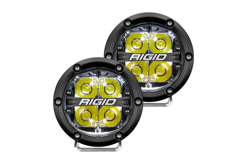 Rigid Industries Rigid 360-Series LED Light - 4in / Spot / Red Backlight / Pair (RIG36112)