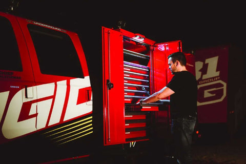 Rigid Industries Rigid A-Series LED Rock Light - Low Power / Black Housing / Red / Each (RIG480043)