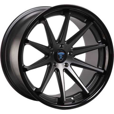 Rohana Wheels RC10 Matte Graphite w/ Gloss Black Lip 20x10 | 5x120 (RC1020105120MG25)