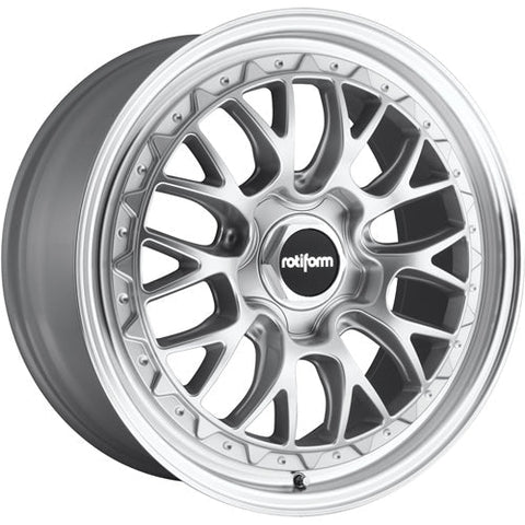 Rotiform Wheels LSR Silver w/ Machined Lip 18x8.5 | 5x112 (R1551885F8+35)