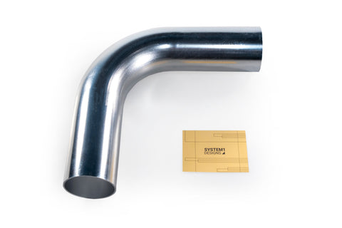 System1 Designs 3" 90 Degree Mandrel Bend Aluminum Mandrel Bent Pipe | (S1D 8110-AL)