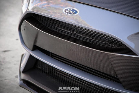 Seibon Carbon Front Bumper Garnish | 2016-2017 Ford Focus RS (FBG16FDFO)