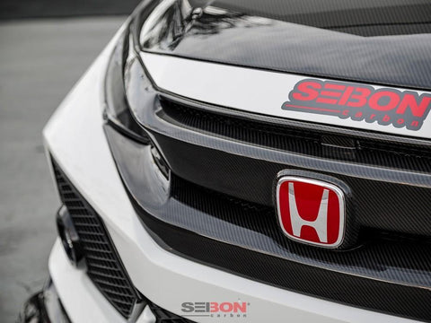 Seibon OEM-Style Carbon Fiber Front Grille | 2016-2021 Honda Civic (FG16HDCV4D)