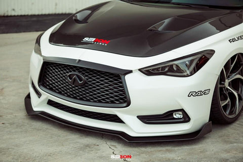 Seibon TB-Style Carbon Fiber Front Lip | 2017-2022 Infiniti Q60 (FL17INFQ60-TB)