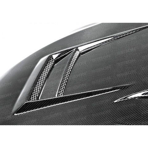 Seibon DV-Style Carbon Fiber Hood | 2008-2015 Mitsubishi Evo X (HD0809MITEVOX-DV)