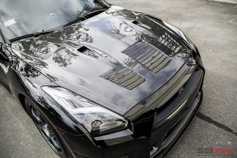 Seibon GTII-Style Carbon Fiber Hood | 2009-2016 Nissan GT-R R35 (HD0910NSGTR-GTII)