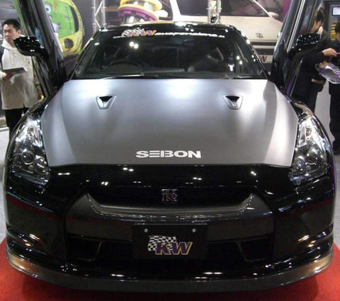 Seibon OEM-Style Dry Carbon Fiber Hood | 2009-2016 Nissan GT-R R35 (HD0910NSGTR-OE-DRY)