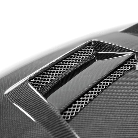 Seibon DV-Style Carbon Fiber Hood | 2015-2021 Volkswagen Golf/GTI/Golf R (HD12VWG7-DV)