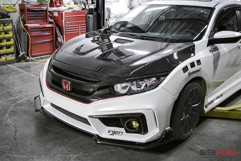 Seibon MR-Style Carbon Fiber Hood | 2016-2021 Honda Civic (HD16HDCV-MR)
