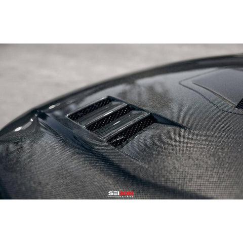 Seibon TS-Style Carbon Fiber Hood | 2017-2021 Honda Civic Type-R (HD17HDCVR-TS)