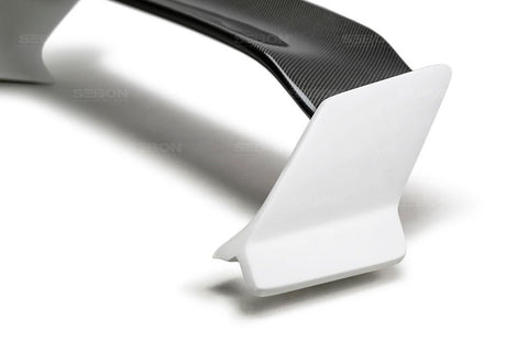 Seibon Fiberglass Spoiler w/ Carbon Center | 2016-2017 Honda Civic Sedan (RS16HDCV4-TT-GF)