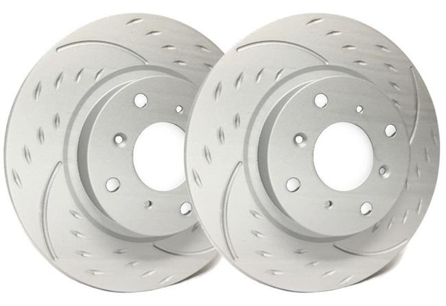 Front Drilled & Slotted Brake Rotors Pair For Nissan Infiniti - G-Coated 320mm