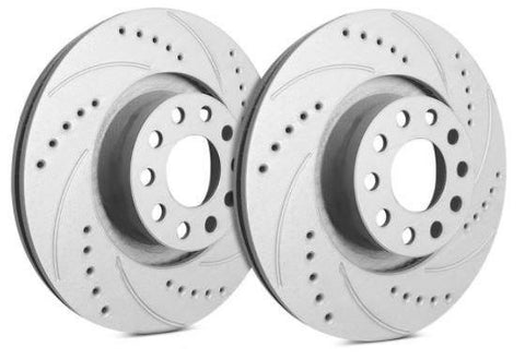 SP Performance Drilled And Slotted Front Brake Rotors | 2003-2006 Mitsubishi Evo 8/9 (F30-345/P/BP)