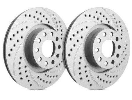 SP Performance Double Drilled And Slotted Rear Brake Rotors | 2018-2020 Kia Stinger 3.3L (S18-0041/P/BP)