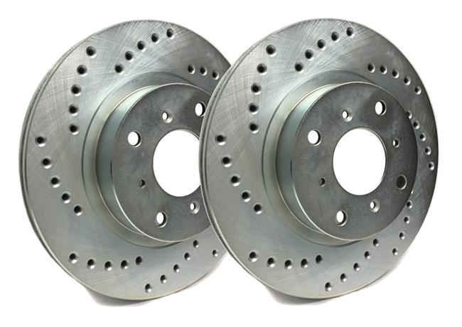 SP Performance 348.8mm Cross Drilled Front Brake Rotors | 2007