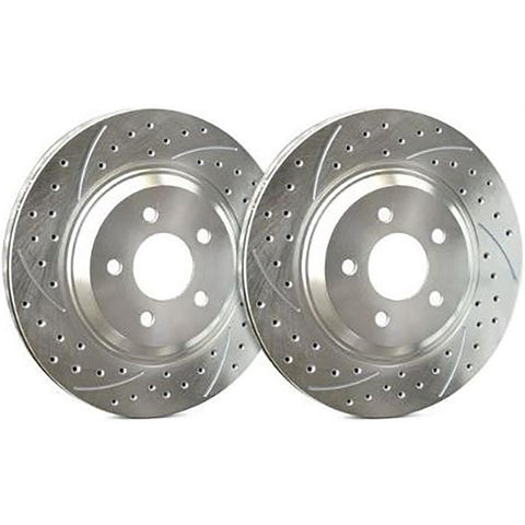 SP Performance Double Drilled and Slotted Rear Brake Rotors | 2008-2015 Mitsubishi Evo X (S30-514/P/BP)