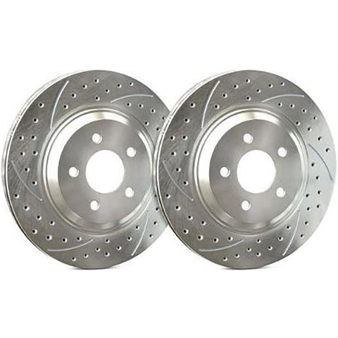 SP Performance Double Drilled and Slotted Rear Brake Rotors | 2008-2015 Mitsubishi Evo X (S30-514/P/BP)
