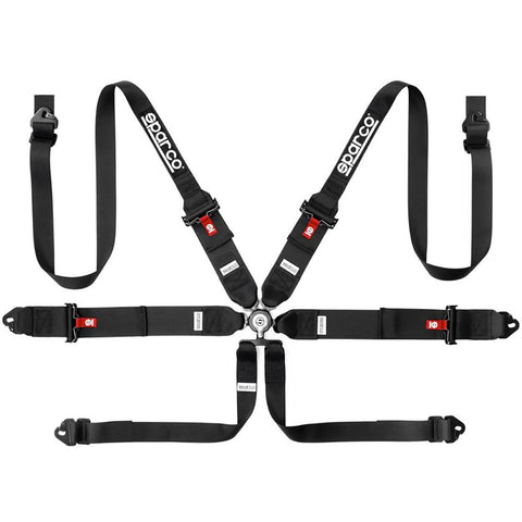 Sparco 6-Point Hans 3"/2" Steel Competition Harness (04818RH1NR/AZ/RS)