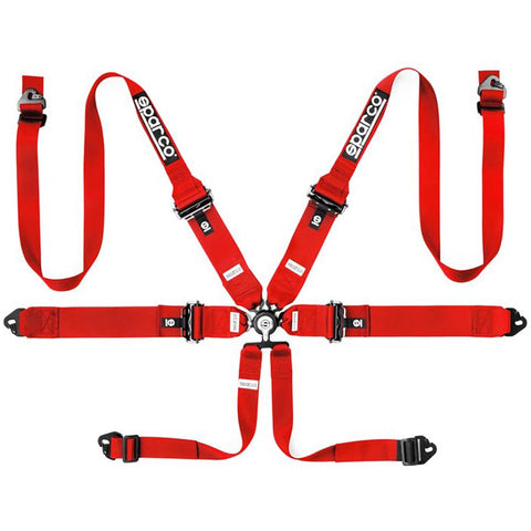 Sparco 6-Point Hans 3"/2" Aluminum PD Competition Harness (04818RHALPD1NR/AZ/RS)
