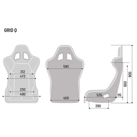 Sparco Grid-Q Ultralight Fiberglass Racing Seat (008009RNR)