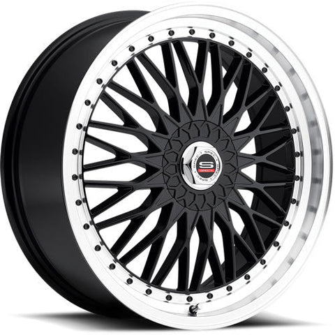 Spec-1 Wheels SP-3 Gloss Black w/ Machined Lip 20x7.5 | 5x100/5x114.3 (SP3S-2075938GBML)