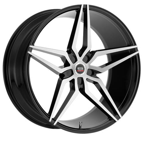 Spec-1 Wheels SPM-81 Gloss Black w/ Machined Spoke Faces 22x9 | 5x120 (SPM8122901815GBB)