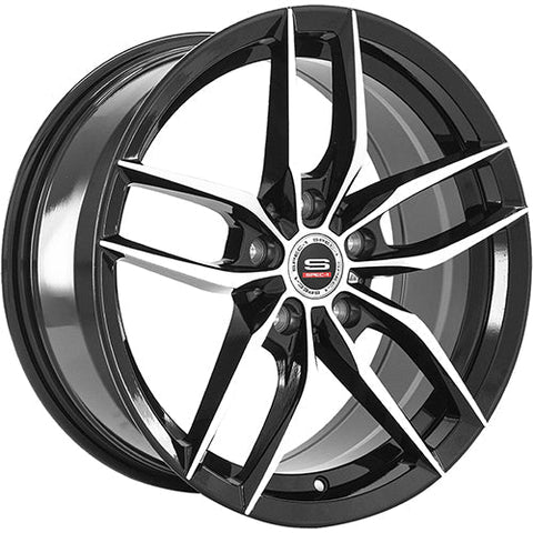 Spec-1 Wheels SP-50 Black w/ Machined Spokes 17x7.5 | 5x114.3 (SP5017751638GBM)