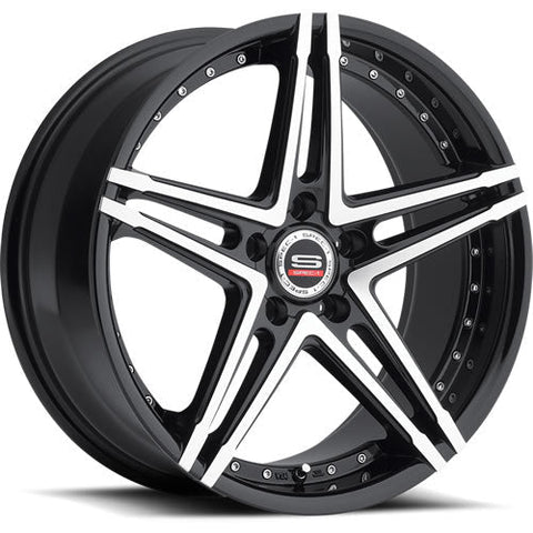 Spec-1 Wheels SP-5 Gloss Black w/ Machined Spoke Faces 20x8.5 | 5x114.3 (SP5S-20851638GBM)