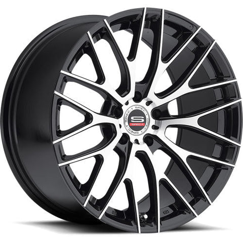 Spec-1 Wheels SP-6 Gloss Black w/ Machined Spoke Faces 18x9 | Blank (SP6S-18904040GBM)