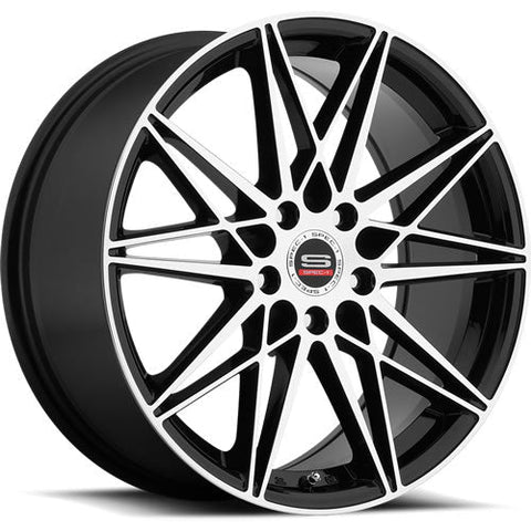 Spec-1 Wheels SP-9 Gloss Black w/ Machined Spoke Faces and Outer Lip 18x8 | 5x112 (SP9S-18804035GBM-DT5X112)