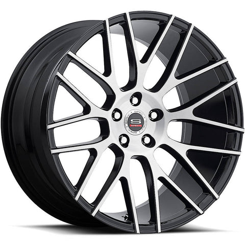Spec-1 Wheels SPL-001 Gloss Black w/ Machined Spoke Faces 20x9 | 5x112 (SPL20120904032GBB-DT5X112)