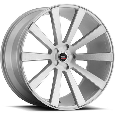Spec-1 Wheels SPL-002 Silver w/ Machined Spoke Faces and Outer Lip Ring 24x9 | 5x120 (SPL202A24901830SB)
