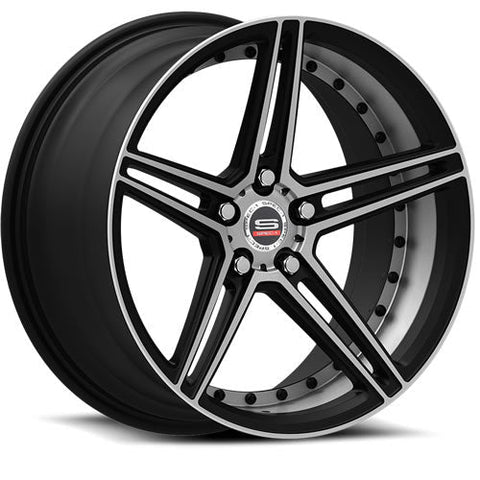 Spec-1 Wheels SPM-77 Gloss Black w/ Machined Spoke Faces and Undercut 19x8.5 | Blank (SPM7719854015GBM)