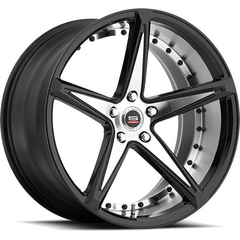 Spec-1 Wheels SPM-78 Gloss Black w/ Machined Spoke Faces and Undercut 19x9.5 | Blank (SPM78Y19954020GBMLBR)