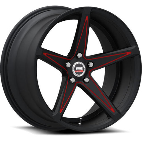 Spec-1 Wheels SPM-78 Gloss Black w/ Red Spoke Accents 20x9 | 5x114.3 (SPM78Y20901635GBMR)