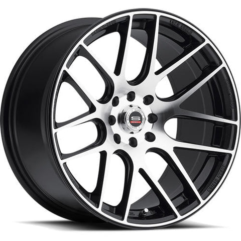 Spec-1 Wheels SPT-5 Gloss Black w/ Machined Spoke Faces and Outer Lip 17x9 | 5x100 (SPT517901220GBM)