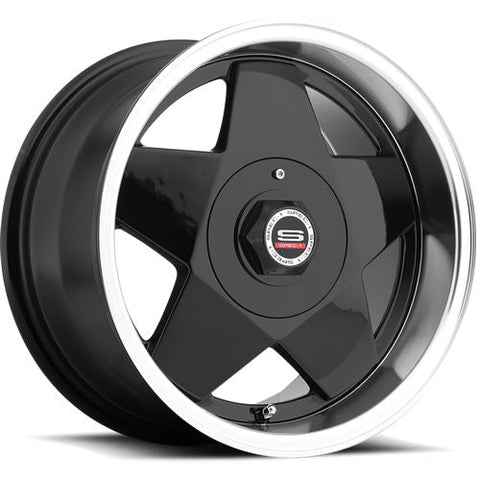 Spec-1 Wheels SPT-7 Gloss Black w/ Machined Lip 15x8 | 4x100/4x114.3 (SPT71580915GBM)