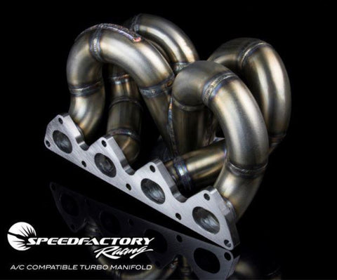 SpeedFactory B Series A/C Compatible Ramhorn Turbo Manifold | Multiple Fitments (SF-04-002-AC)