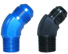 Speedflow -3AN to 1/8" NPT Male-Male 45deg Adapters (SF-823-03)