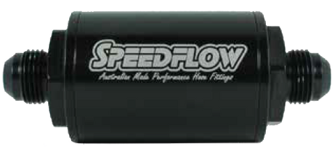 Speedflow Short Series -6AN Inline Filter (SF-601-010-06-BLK)