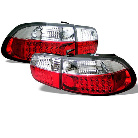 Spyder Auto Honda Civic 92-95 2/4DR LED Tail Lights - Red Clear - Modern Automotive Performance
