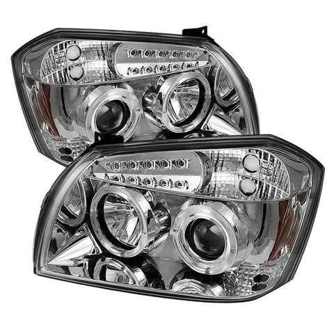 Spyder Auto Dodge Magnum 05-07 Projector Headlights - LED Halo - LED ( Replaceable LEDs ) - Chrome - High H1 (Included) - Low 9006 (Not Included) - Modern Automotive Performance
