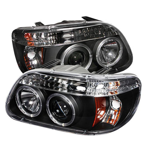 Spyder Auto Ford Explorer 95-01 1PC Projector Headlights - LED Halo - Black - High H1 (Included) - Low H1 (Included) - Modern Automotive Performance

