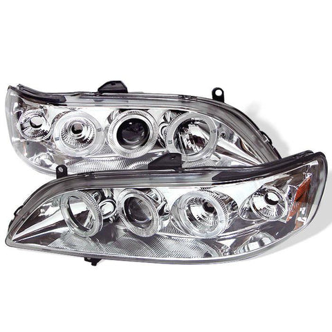Spyder Auto Honda Accord 98-02 1PC Projector Headlights - LED Halo - Amber Reflector - Chrome - High H1 (Included) - Low H1 (Included) - Modern Automotive Performance
