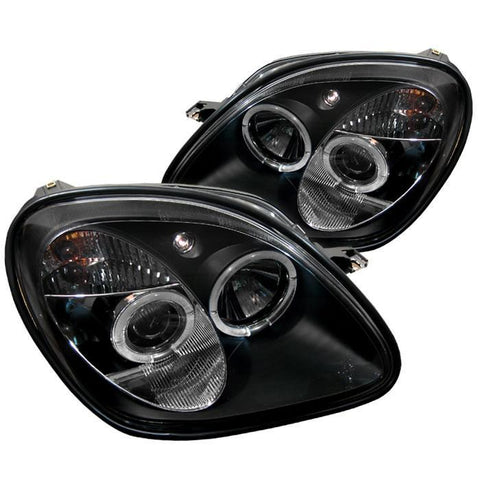 Spyder Auto  Mercedes Benz SLK 98-04 1PC Projector Headlights - Halogen Model Only ( Not Compatible With Xenon/HID Model ) - LED Halo - Black - High H1 (Included) - Low H1 (Included) - Modern Automotive Performance
