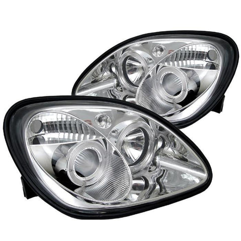 Spyder Auto  Mercedes Benz SLK 98-04 1PC Projector Headlights - Halogen Model Only ( Not Compatible With Xenon/HID Model ) - LED Halo - Chrome - High H1 (Included) - Low H1 (Included) - Modern Automotive Performance
